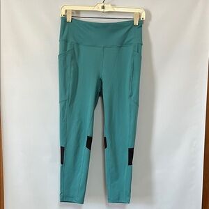 Rise By LULAROE  Women's Teal and Black Athletic Leggings Size M